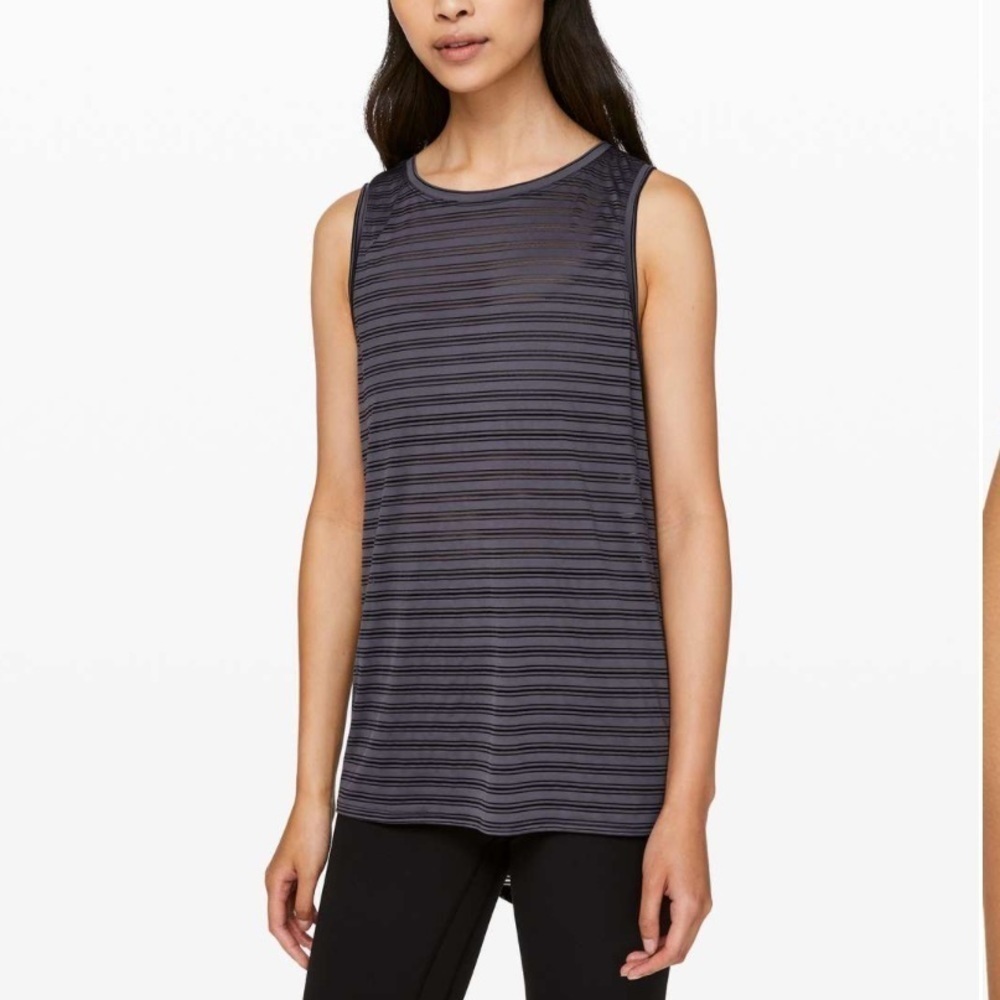 Lululemon Moonwalk Meet Halfway Tank *Striped